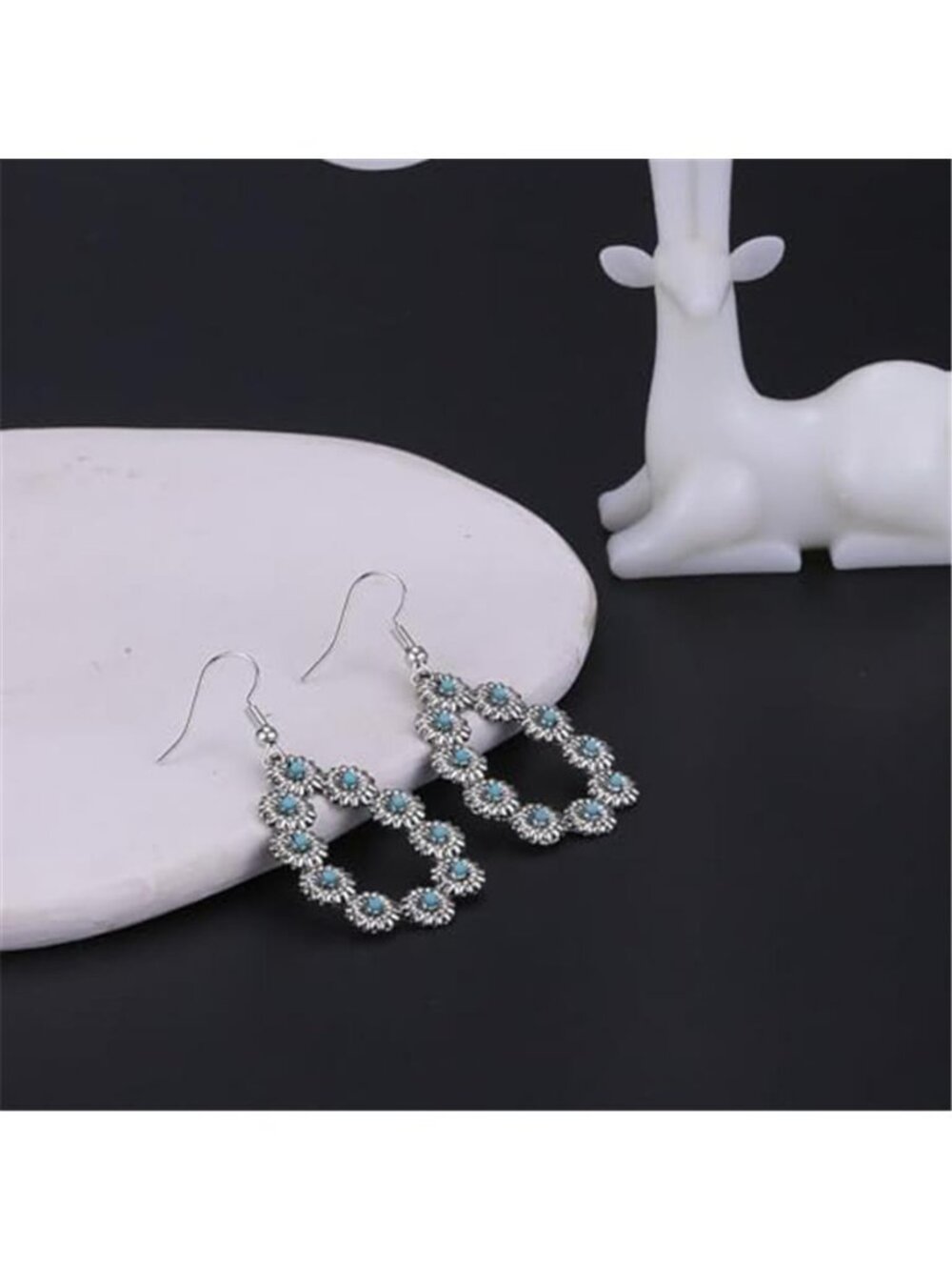 Boho Western Rodeo Turquoise Earrings Vintage Western Jewelry for - Picture 7 of 7